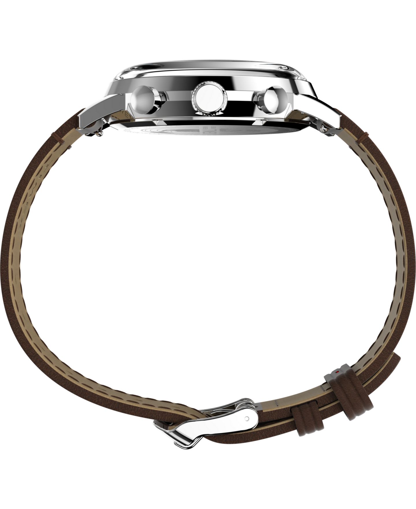 Мужские часы Timex Quartz Chronograph Brown Leather Watch 40mm — фото 3