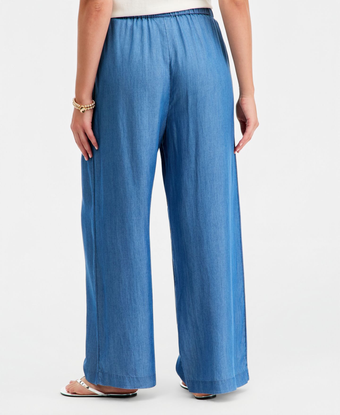 Женские брюки On 34th Chambray Pull-On Wide-Leg, цвет: Варёный — фото 2