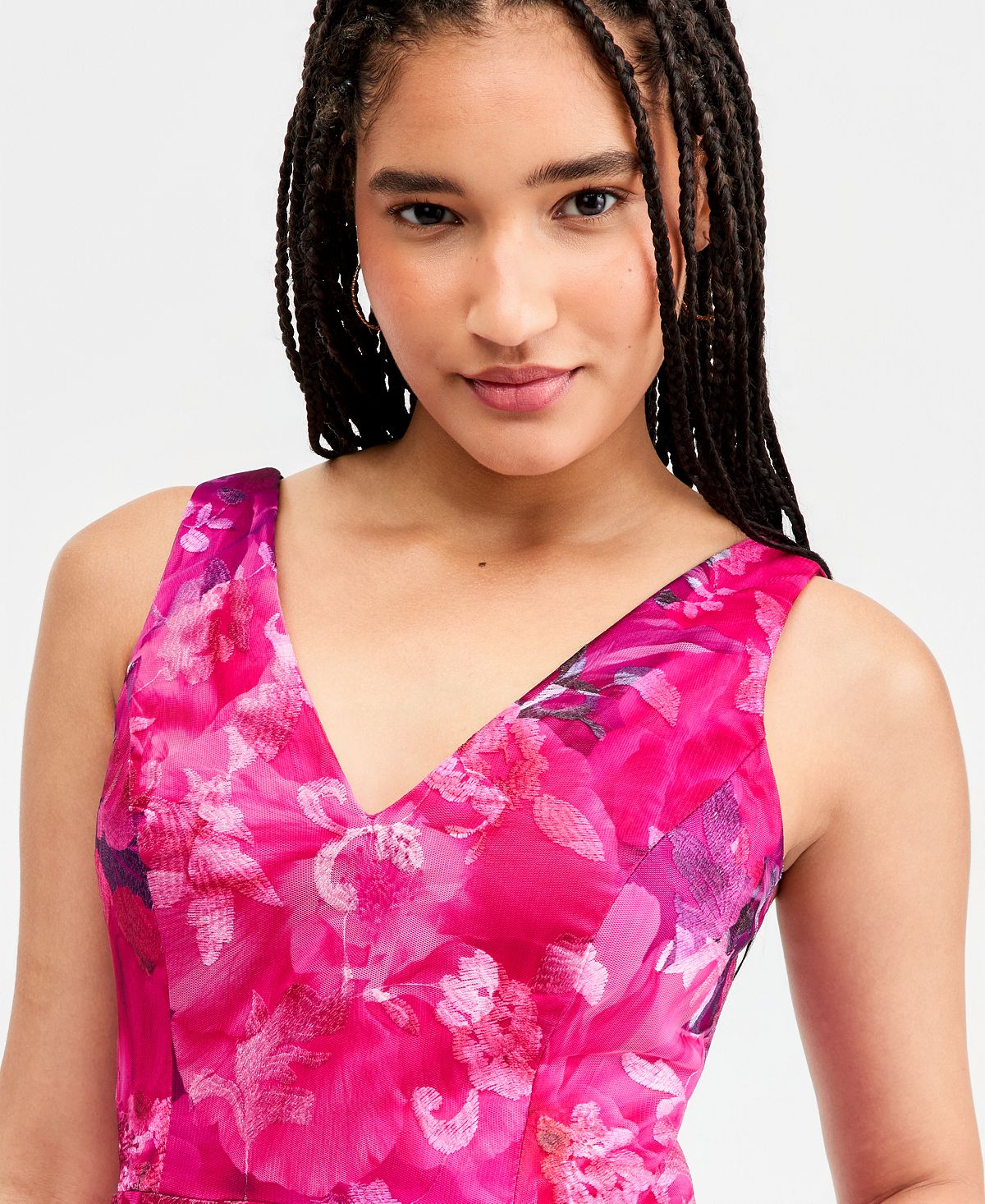 Eliza J Women's Sleeveless V-Neck Dress view 4 — MAYCSS fashion products