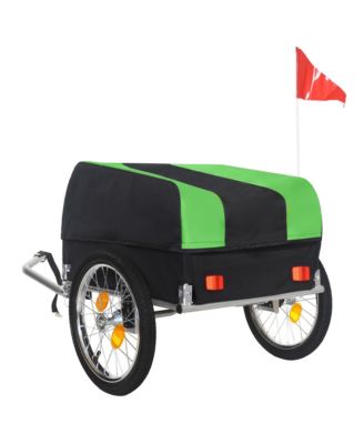 Heavy-Duty Bike Cargo Trailer, Bicycle Storage Cart with Removable Cover, All-Terrain Wheels and Foldable Design, 88 lbs Capacity