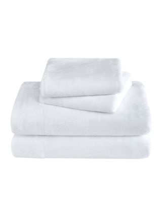 Ultra Soft Microplush Solid Fleece 4-Piece Sheet Set, King