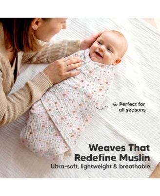 3-Pack Lyra Muslin Swaddle Blankets for Newborns, Large Cotton Nursery Baby Blankets, Soft & Breathable