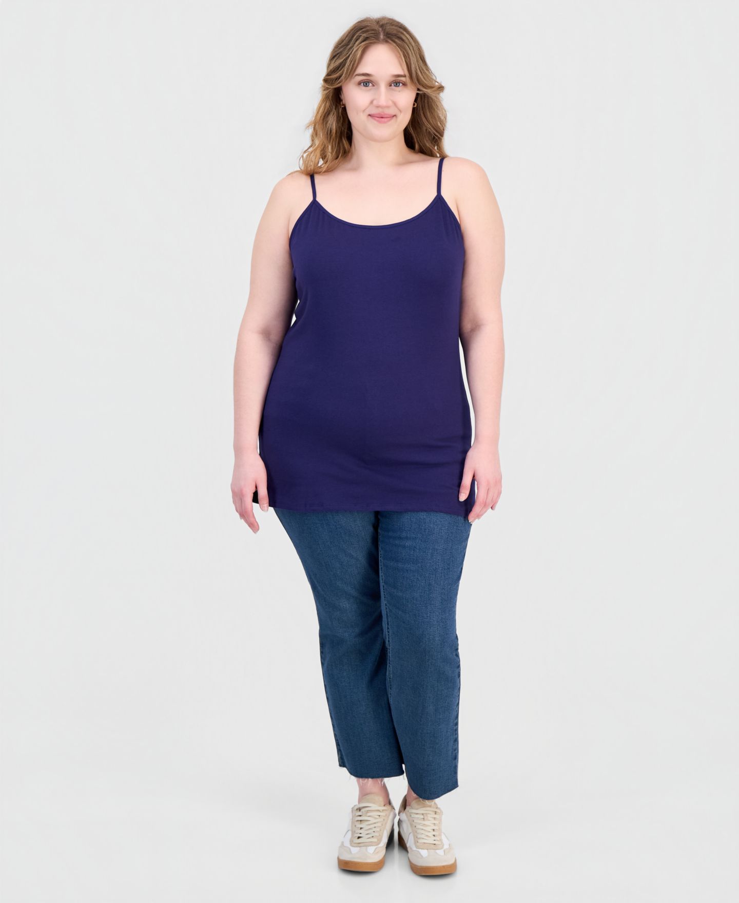 Женский топ Aveto Trendy Plus Size Scoop-Neck Sleeveless Top, цвет: Astral Aur — фото 3