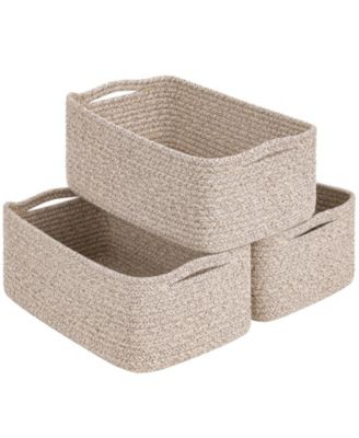 3Pack Rope Shelf Basket Woven Organizing Bins Gift Basket