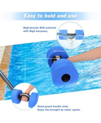 Aquatic Exercise Dumbbells Water Dumbbell Pool Resistance Aquatic Fitness Barbells with 4 High-Density EVA Foam Pool Weights Dumbbells