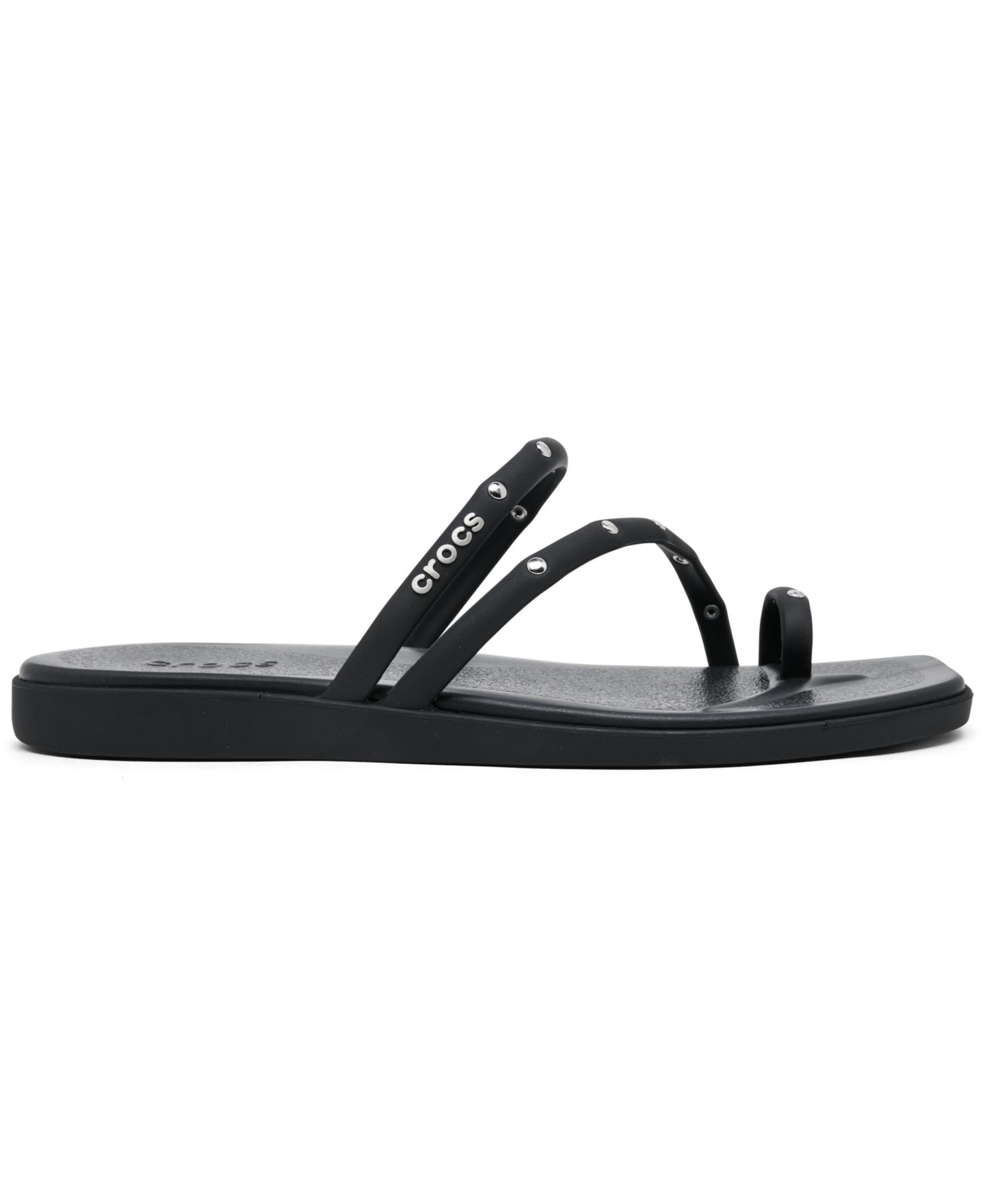 Женские сандалии Crocs Miami Studded Toe Loop, цвет: Чёрный — фото 2