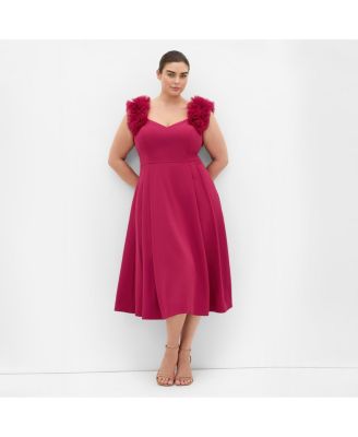 couture evening dresses Plus Size Satin Square Neck Ballgown