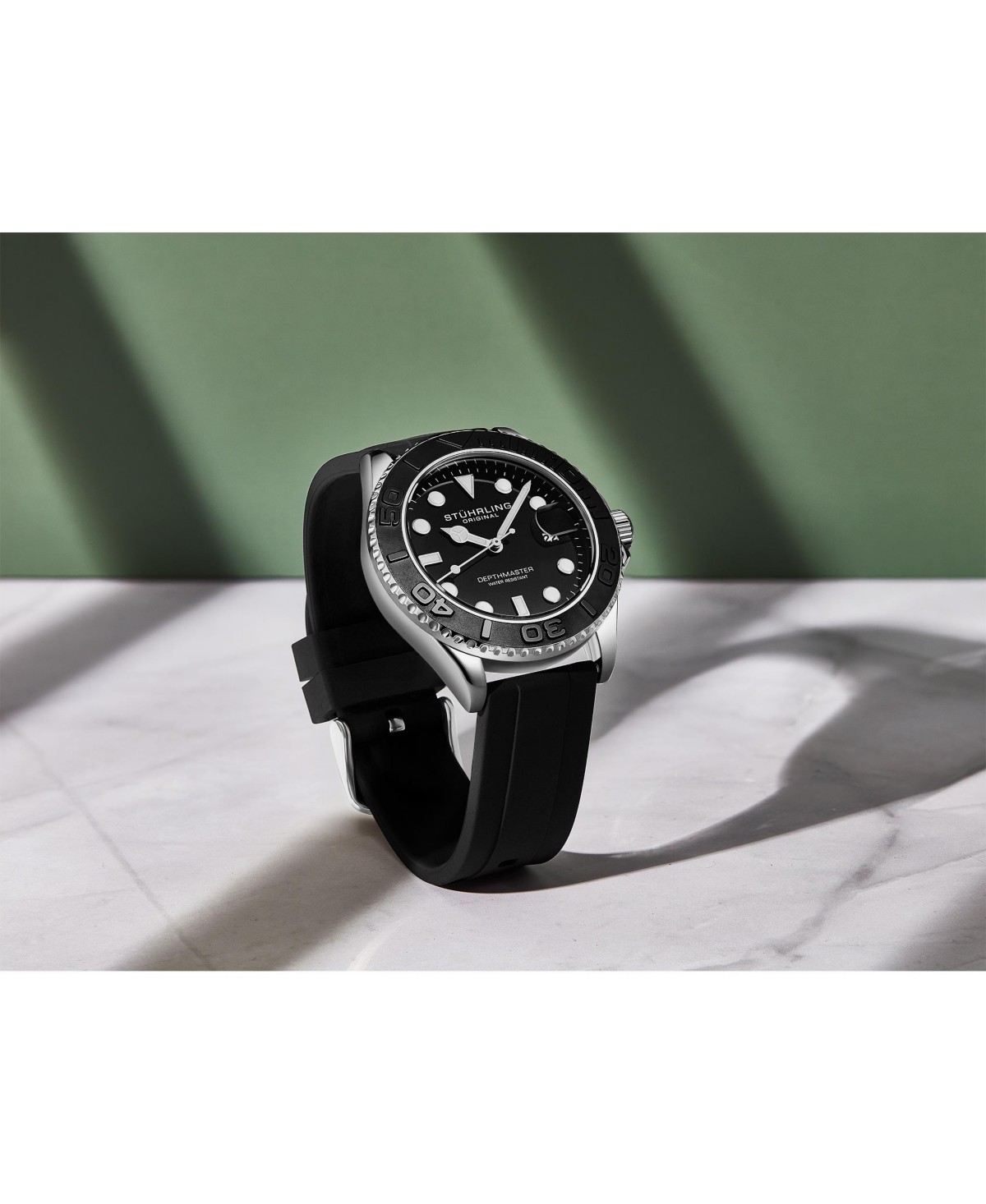 Мужские кварцевые дайвер-часы Stuhrling Depthmaster 4072, 42 мм — фото 4