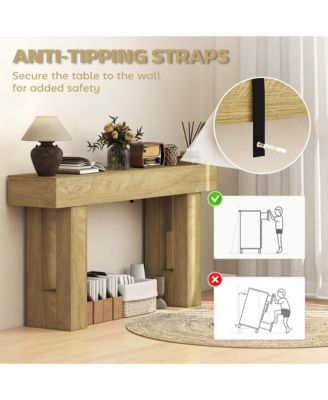 42 Inch Console Table, Narrow Sofa Table Behind the Couch,