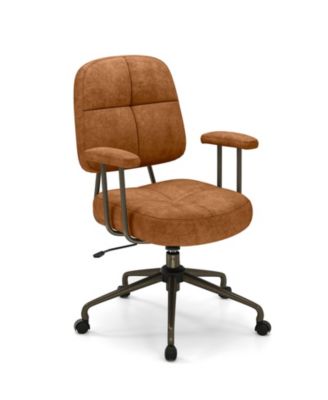 Leathaire Upholstered Task Office Chair with Cushioned Back