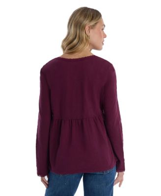Women's V-Neck Long Sleeve Empire
