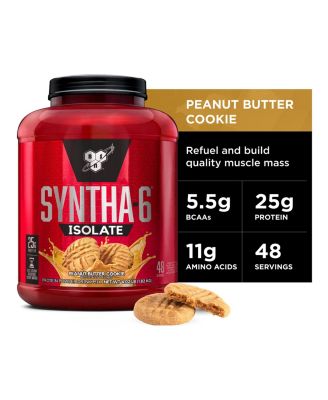 SYNTHA-6 Isolate Protein Powder, Peanut Butter Protein Powder with Whey Protein Isolate, Milk Protein Isolate, Peanut Butter Cookie, 48 Servings