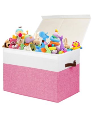 Storage Box With Lid Sturdy Toys Chest Organizer Dividers Closet Bedroom Playroom