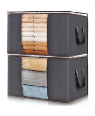 Clothes Storage Bins With Lids Foldable Blanket Bags Gift Basket
