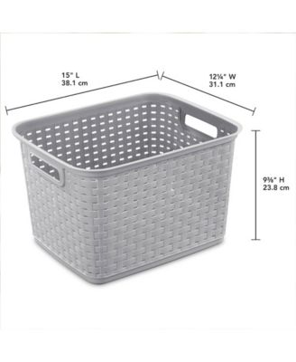 Tall Weave Woven Plastic Storage Baskets With Handles Gift Basket