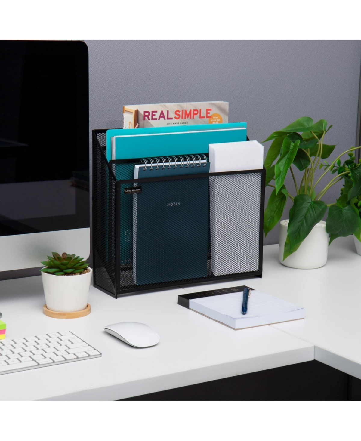 Gnuadz Vertical File Storage Desktop Organizer Metal Mesh Single