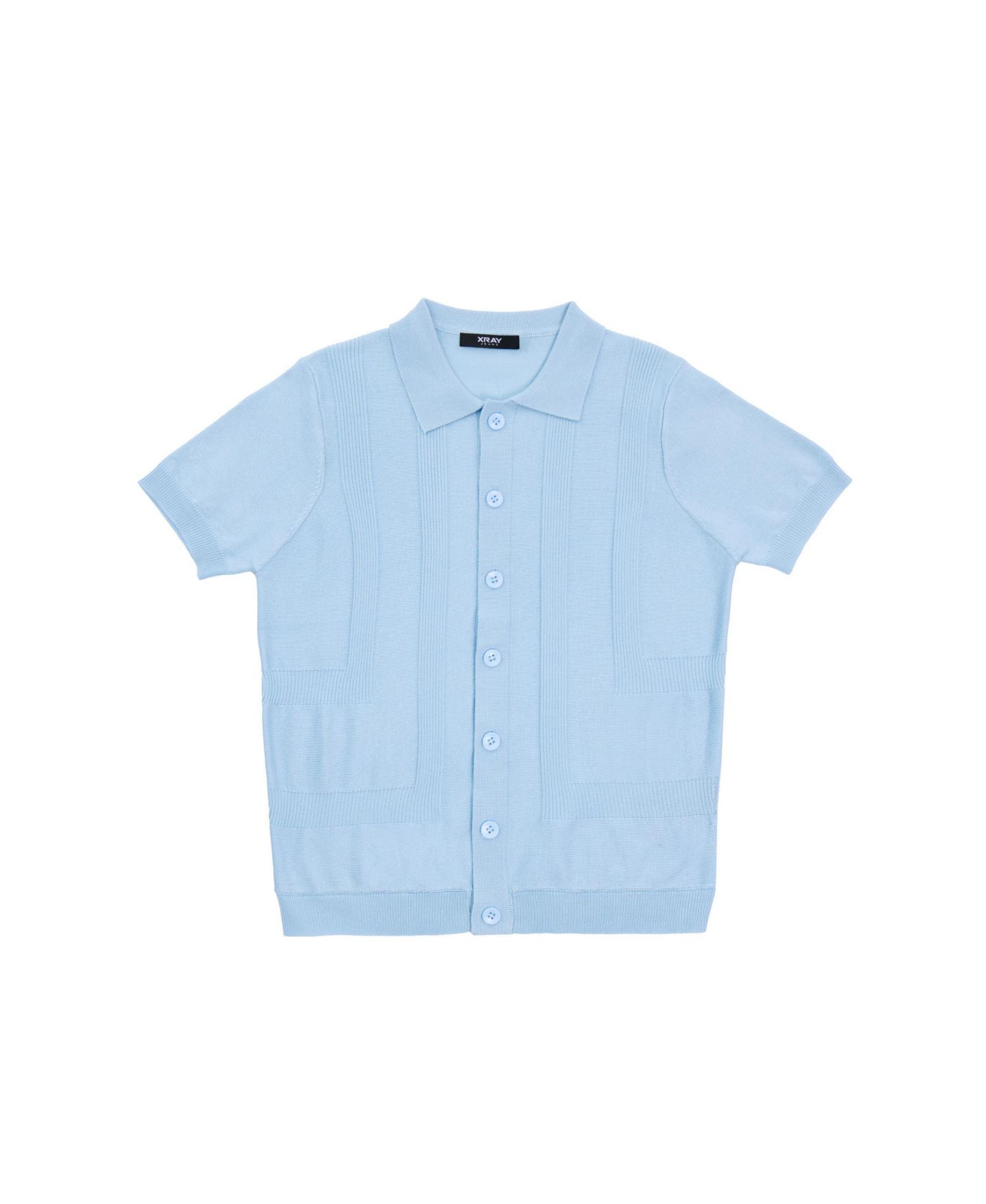 Свитер XRAY Size 4-18 Button-Up Short Sleeve Sweater Shirt для мальчиков, цвет: Синий — фото 1
