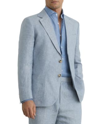 Men's Atlantic Tailored-Fit Linen-Twill Single-Breasted Blazer