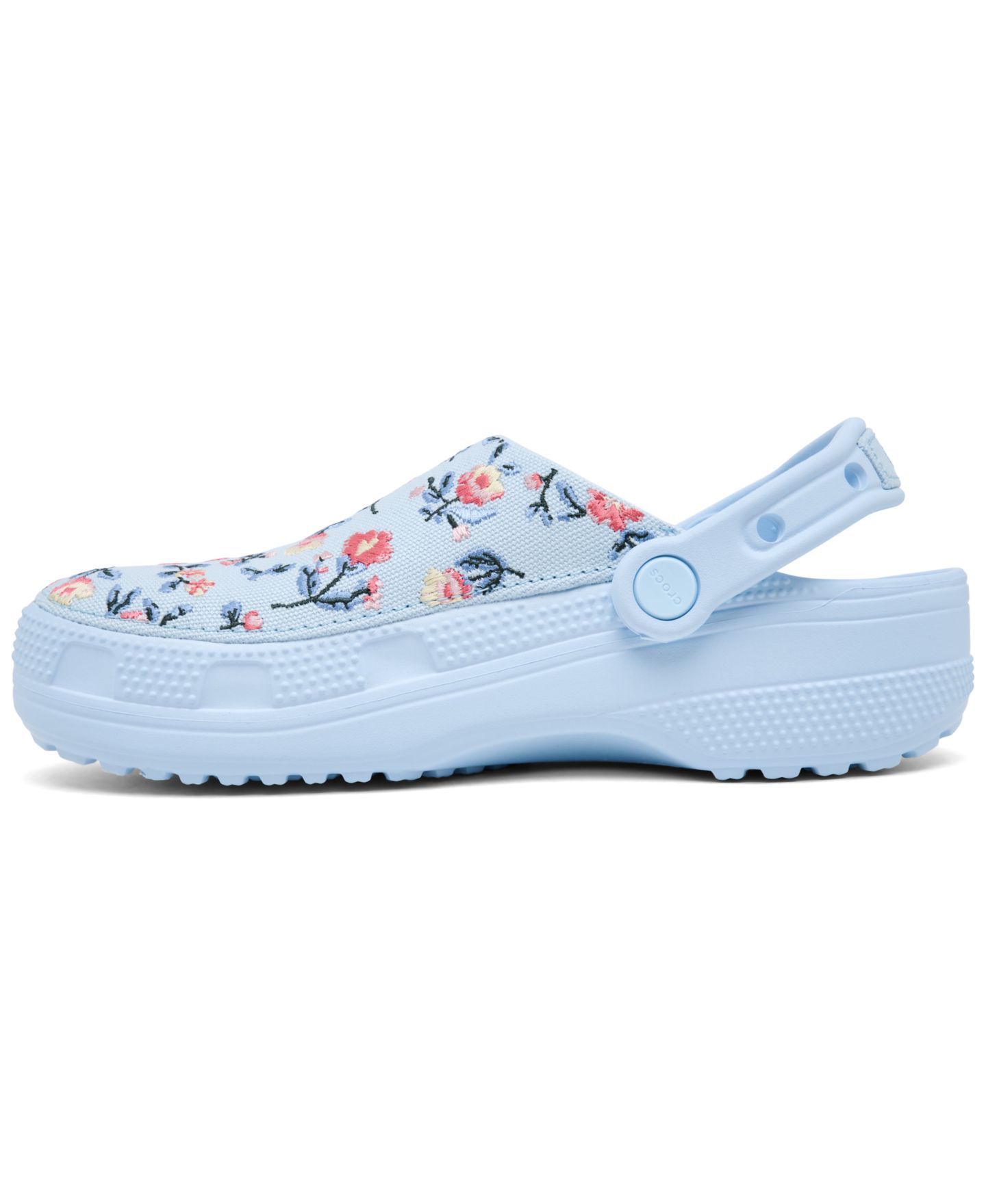 Женские сабо Crocs Classic Crafted Floral, цвет: Синий морозный — фото 3