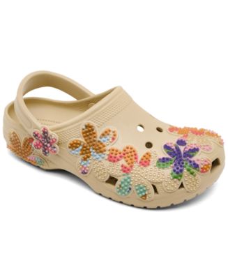 こ*こ様 レトロフラワークロッシーワイヤーワンピースベージュ水着(9M)➕パフス Crocs Women's Classic Summer Beaded Clogs from Finish Line - Macy's
