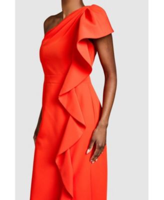 Women's One Shoulder Pencil Midi Dress