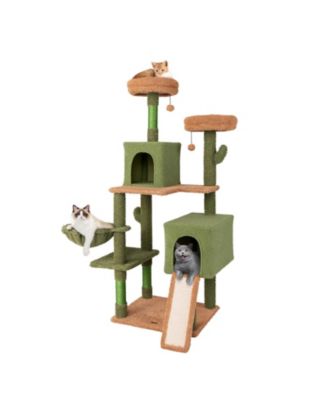 Cat Tree Cactus Multi-Level with Double Condos and Ladder
