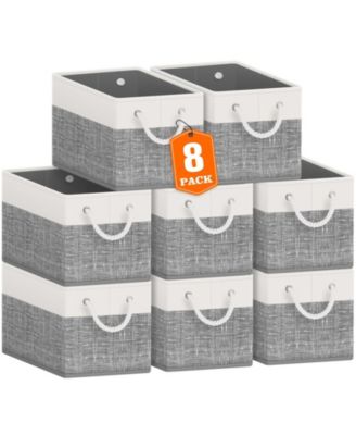 Foldable Storage Baskets Rope Handles Organizer Gift Basket