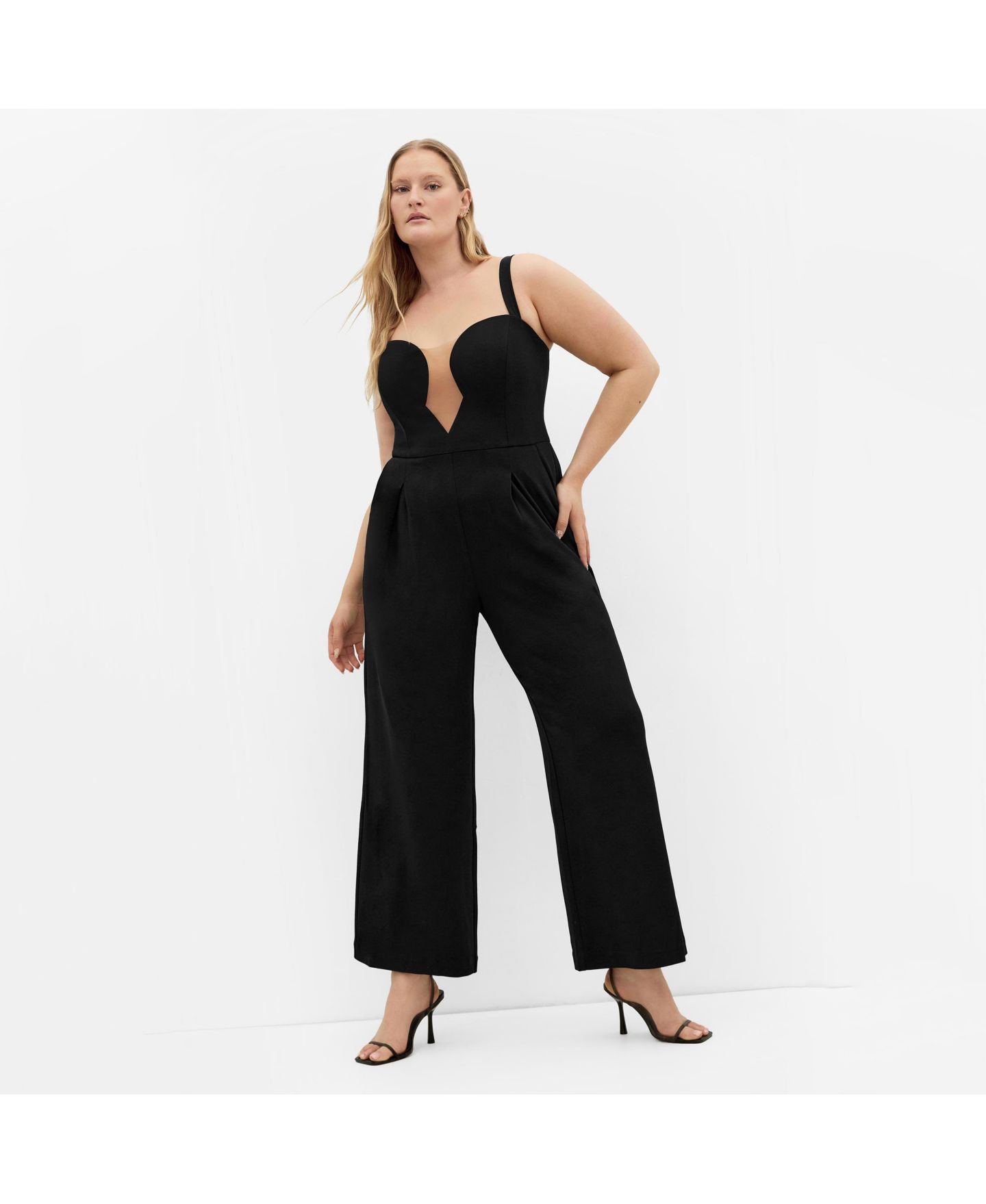 Женский комбинезон CITY CHIC Flaunt It Jumpsuit, цвет: Чёрный — фото 1