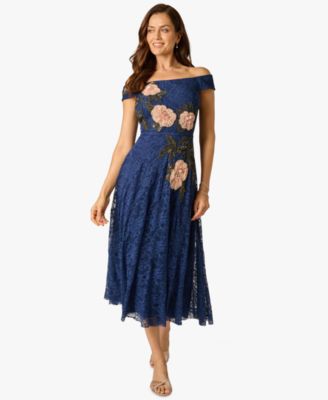 sachin and babi light blue dress Women's Midi Wedding Guest Dresses