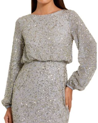 knee length dresses for ladies Sequin Mesh Dress – Venga Store main image 1