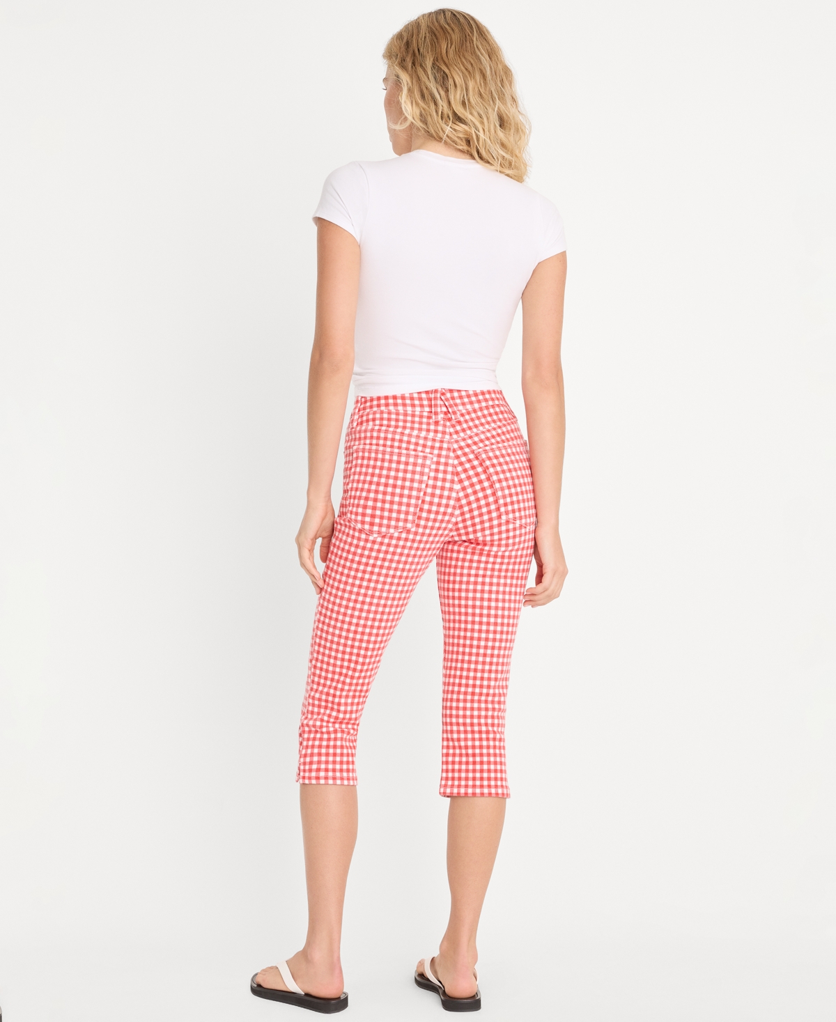Good American Women's Gingham Capris Pants, Created for Macy's