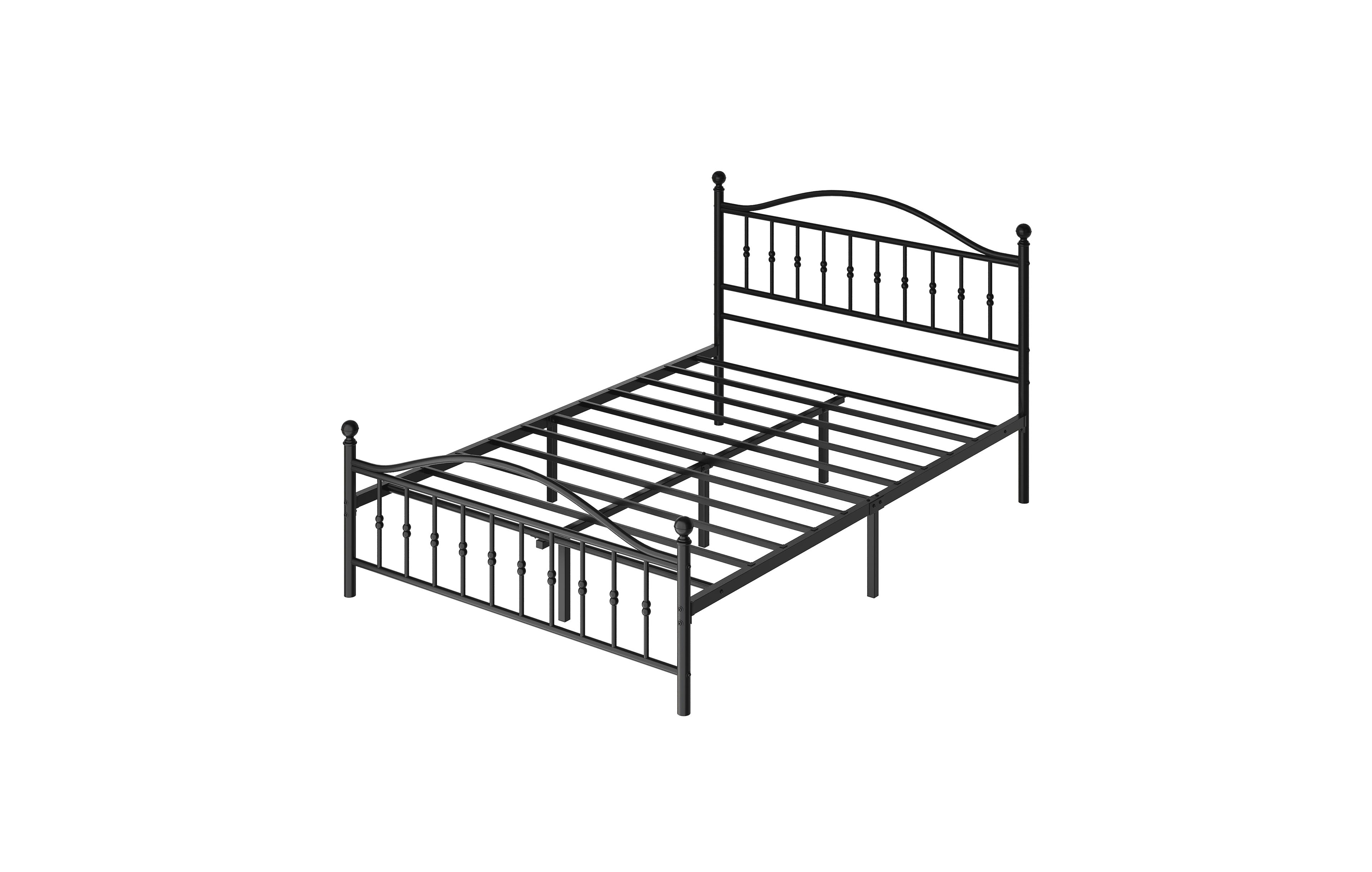 Homfan Sturdy Metal Platform Bed Frame with Headboard