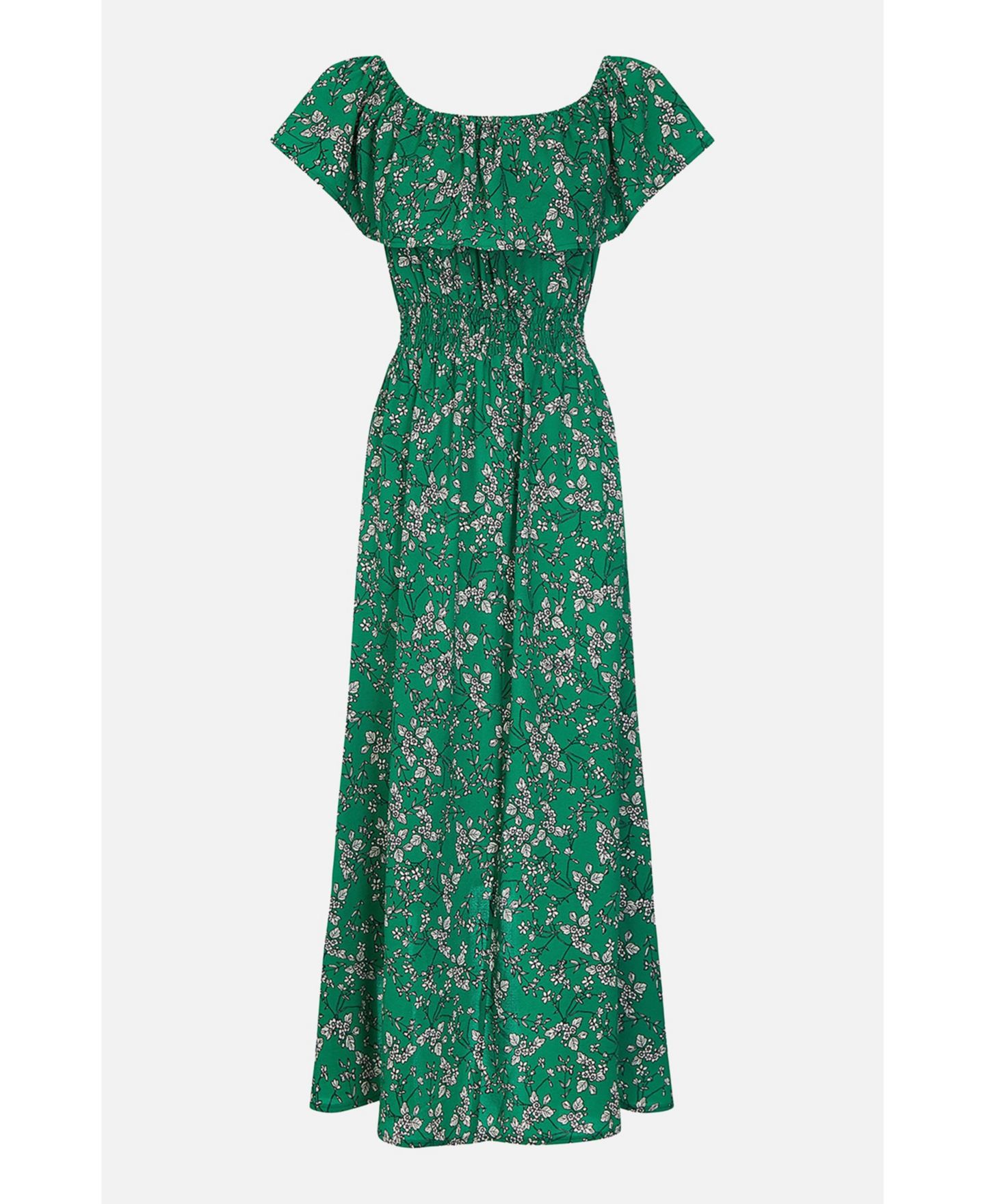 Женское платье Yumi Floral Bardot Ruffled Hem Midi — фото 6