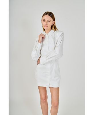 Endless Rose - Button Up Long Sleeve Dress Black / XS