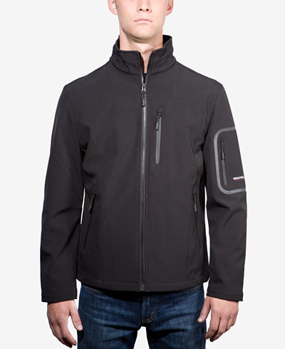 Emanuel Ungaro Men's Soft-Shell Full-Zip Stand-Collar Jacket