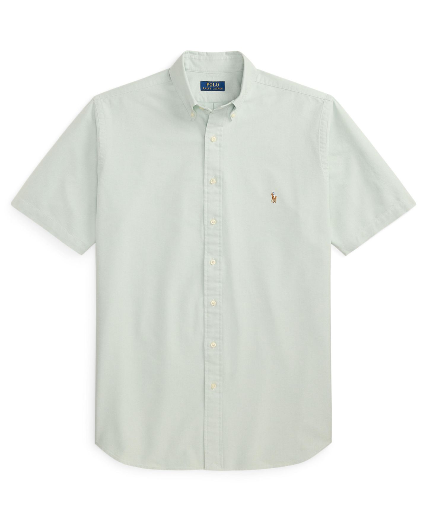 Мужская рубашка Polo Ralph Lauren Big & Tall The Iconic Mesh, цвет: Выцветший мятный — фото 5