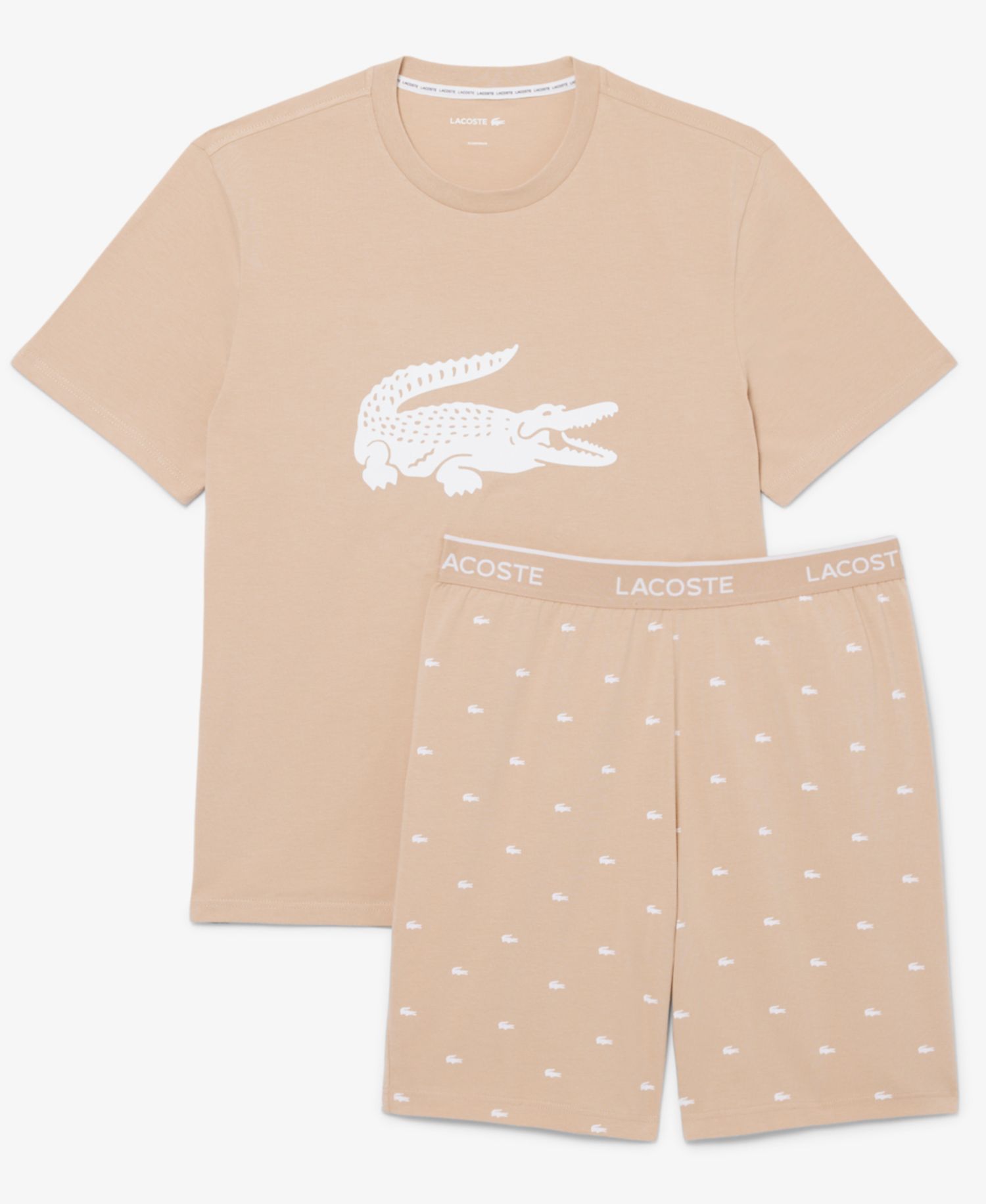 Men's Crewneck Short-Sleeve T-Shirt and Pajama Shorts, 2-Piece Set