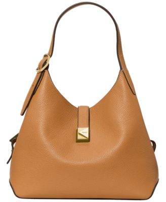 Deco Small Pebbled Leather Crossbody Tote Bag
