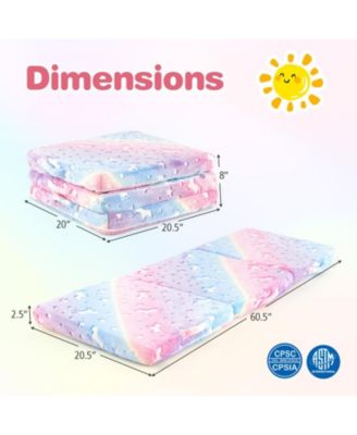 Tri-Fold Kids Sleeping Pad with Glow-in-the-Dark Cover