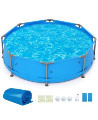12 ft x 30 in Above Ground Pool Set with Solar Cover