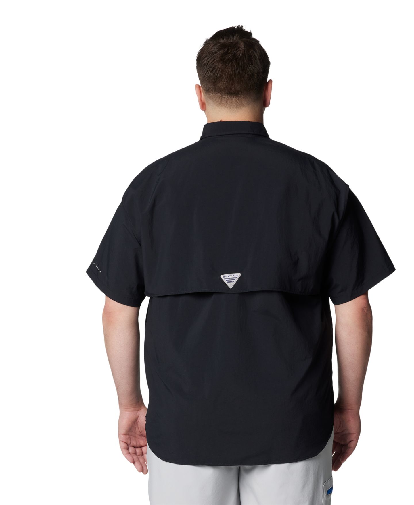 Мужская рубашка Columbia Big & Tall Bahama II Short Sleeve, цвет: Чёрный — фото 6