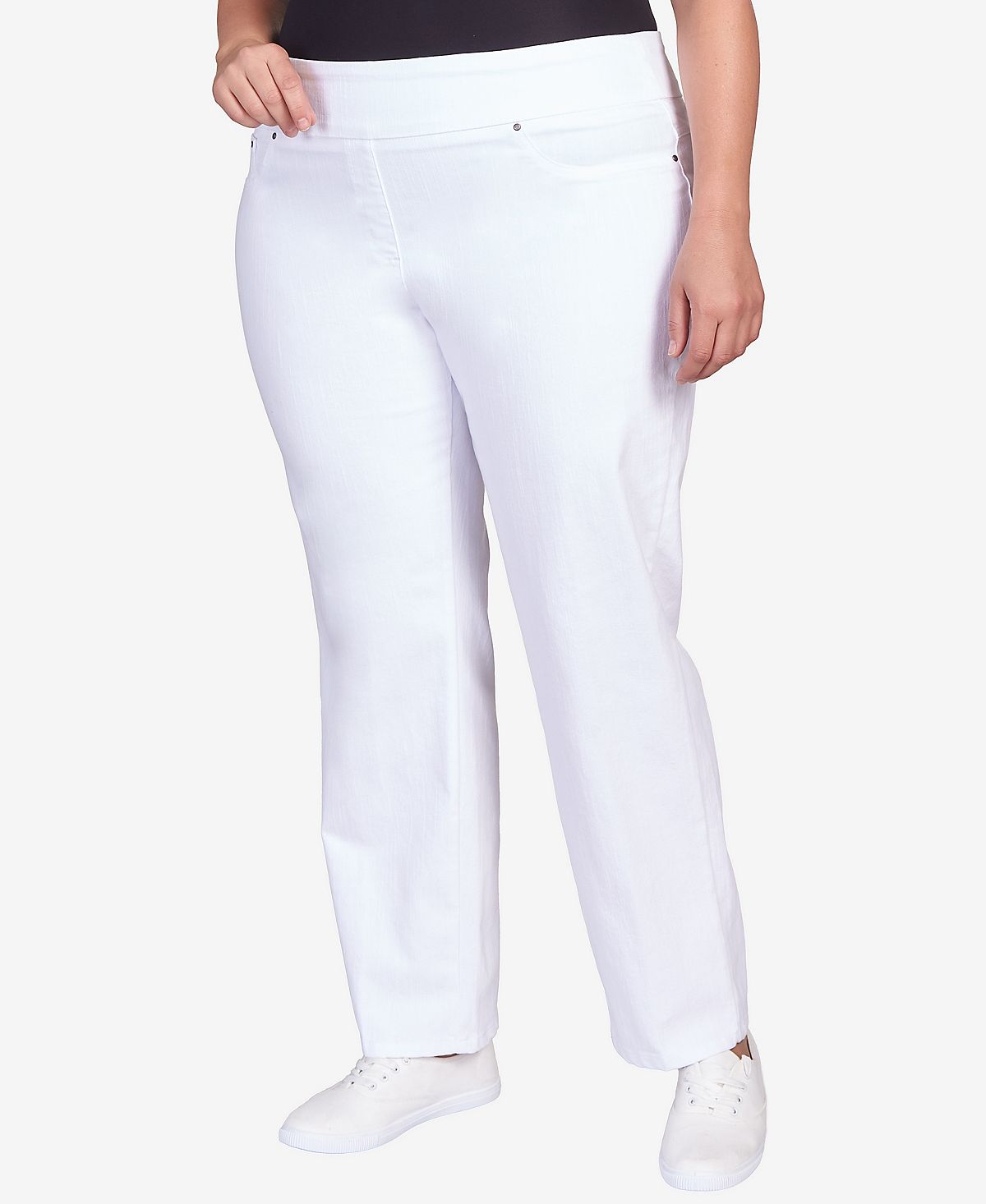 Ruby Rd. Plus Size Mid-Rise Pull-On Jeans view 2 — MAYCSS fashion products