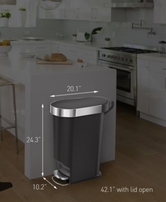 40 Liter Plastic Slim Liner Rim Kitchen Trash Can