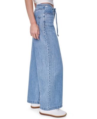 Women's Mid-Rise Flowy Relaxed Straight Jeans