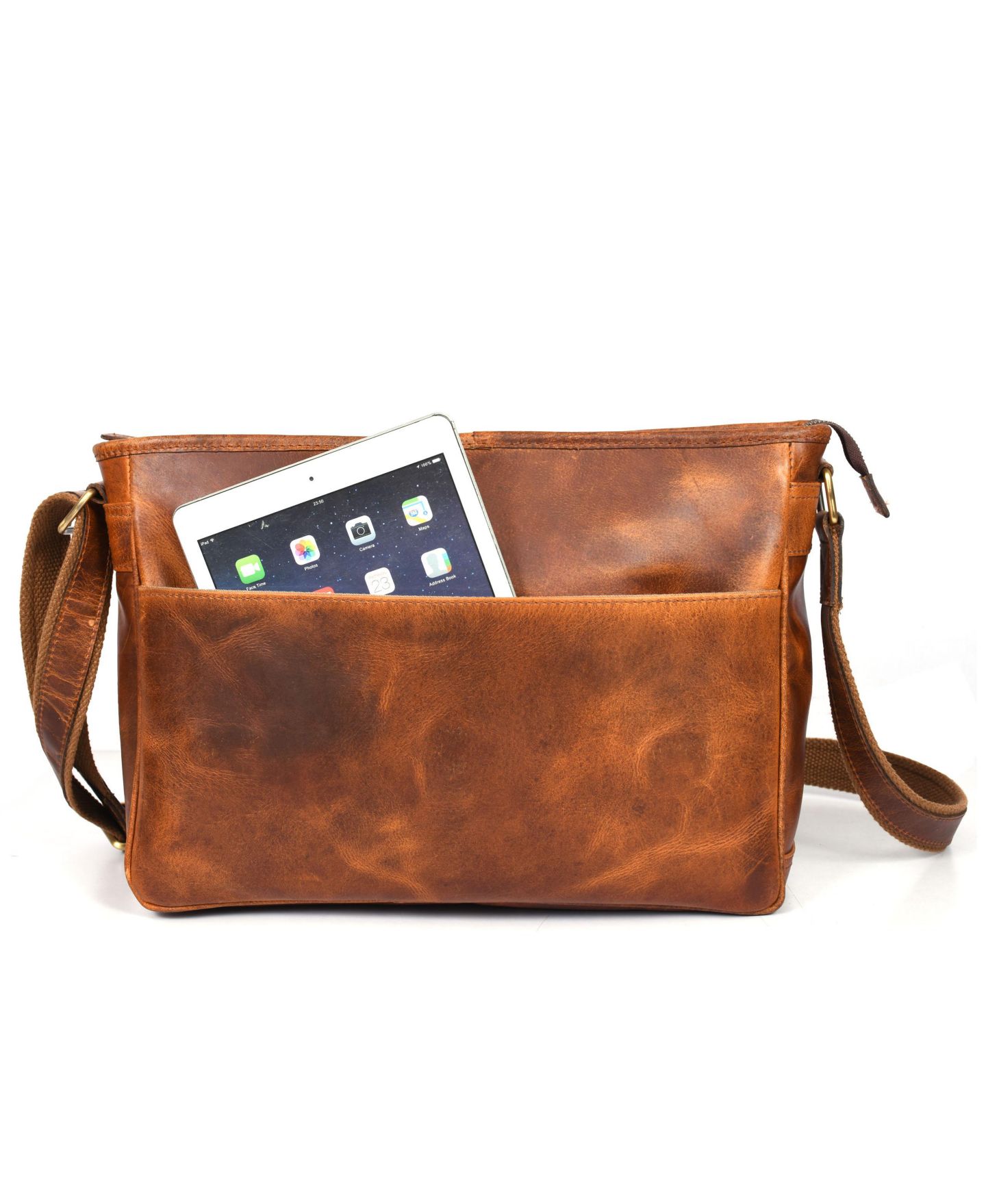 Сумка Aaron Leather Goods Messenger, цвет: Коричневый — фото 7