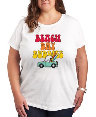 Plus Size Peanuts Beach Day Buddies Short-Sleeve Graphic T-Shirt
