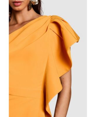 Women's One Shoulder Pencil Midi Dress