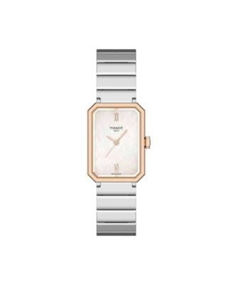 Women's Rectangular Silver Stainless Steel Watch 21.8mm