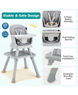 Baby 8-in-1 Convertible High Chair with Removable Tray