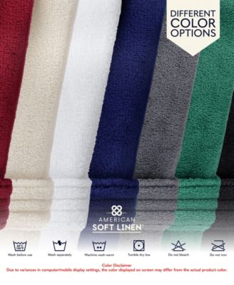 Unisex Luxury Hotel Spa Warm Shawl Collar Soft Plush Fleece Bath Robe